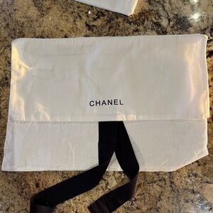 Lux Chanel Dust Bag With Black Tie, Small Goods, Clothing